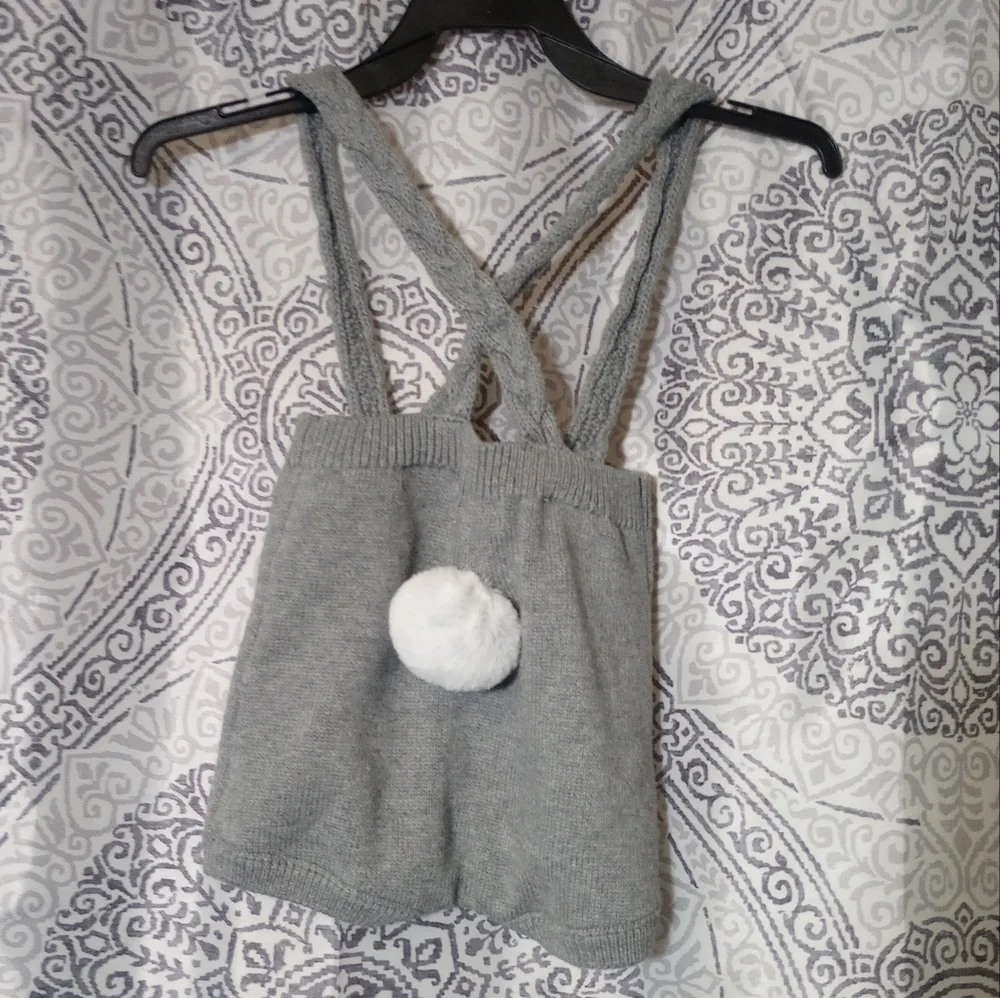 NWT Baby Cat&Jack Gray White Easter Romper Size 12M
